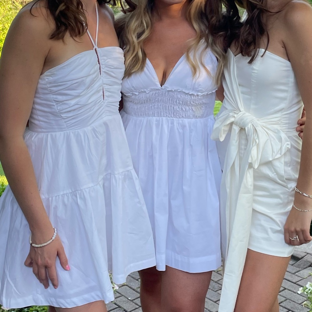 white mini dress